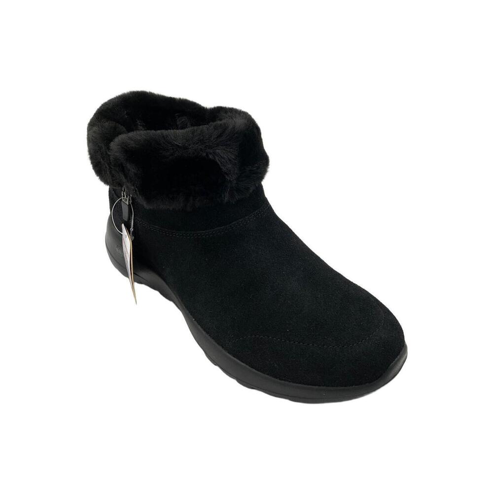 Skechers Slip-ins On-the-GO Joy Water Repellent Suede Boots Black - Medium